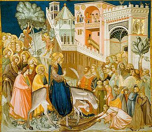 Saint du jour - Page 28 300px-Assisi-frescoes-entry-into-jerusalem-pietro_lorenzetti